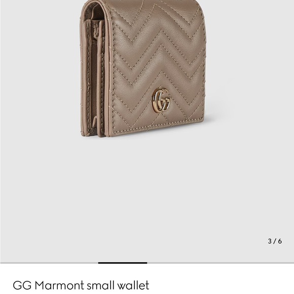 NEW Authentic Gucci Beige Leather Wallet with Gold Logo - Picture 10 of 10